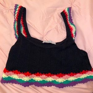 ZARA crop festive top